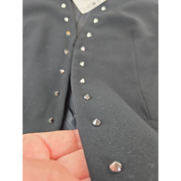 Zara | Black, Silver Studded Vest | Size XS - Picture 5 of 10